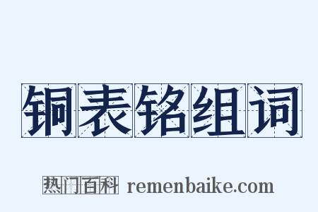 铜表铭组词是什么意思的图片